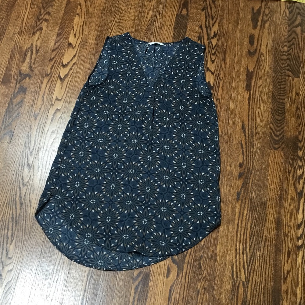 H&M Women’s Teal Floral V Neck Sleeveless Dress